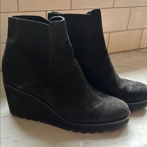Black Wedge Ankle Boots